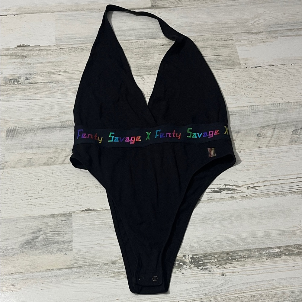 Savage X Fenty Forever Savage Bodysuit Ranibow Foil Size Small - Picture 8 of 12